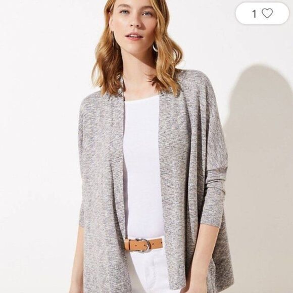 NEW Loft shimmer open poncho sweate, XS - Picture 1 of 10